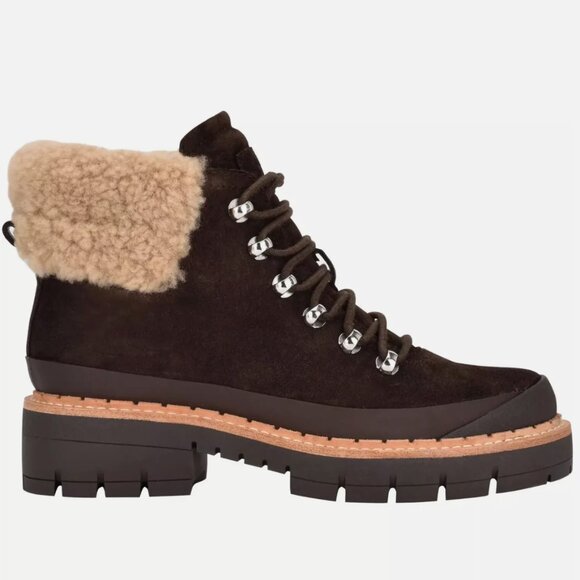 Marc Fisher  "Cade" Genuine shearling Lace Up boot - Picture 11 of 13